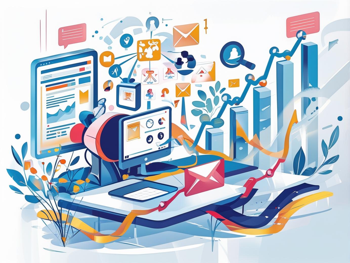 connection between websites, email, seo, and social media